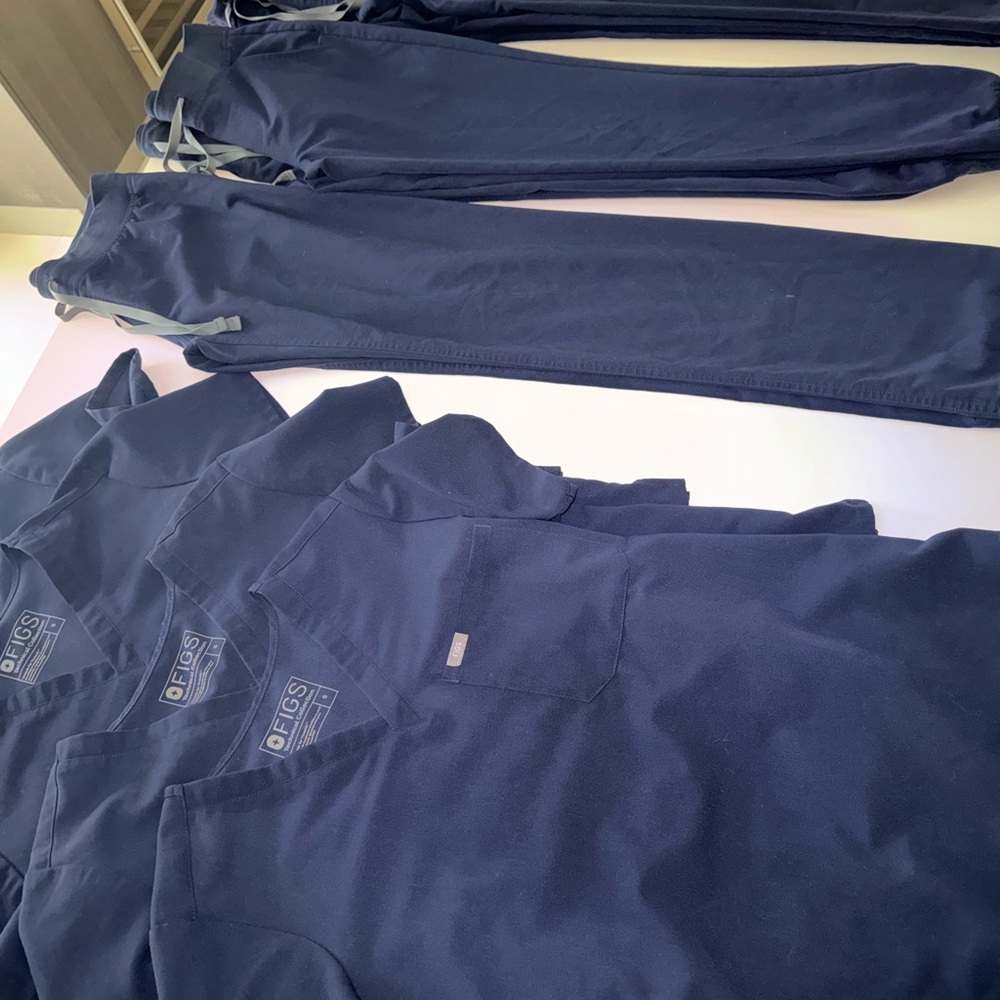 Figs Navy Blue Scrub Set